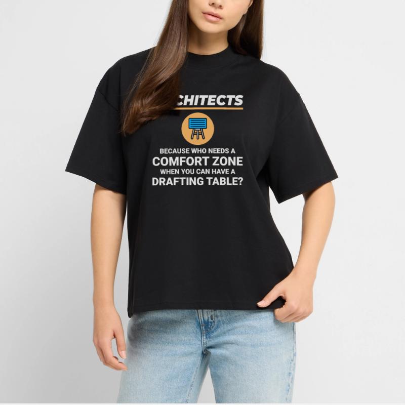 Architect Drafting Table Construction Architecture Stanley/Stella Oversized Unisex Organic T-shirt Blaster 2.0