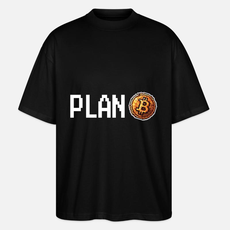 Plan B retro Bitcoin - Stanley/Stella Oversized Unisex Organic T-shirt Blaster 2.0 - black