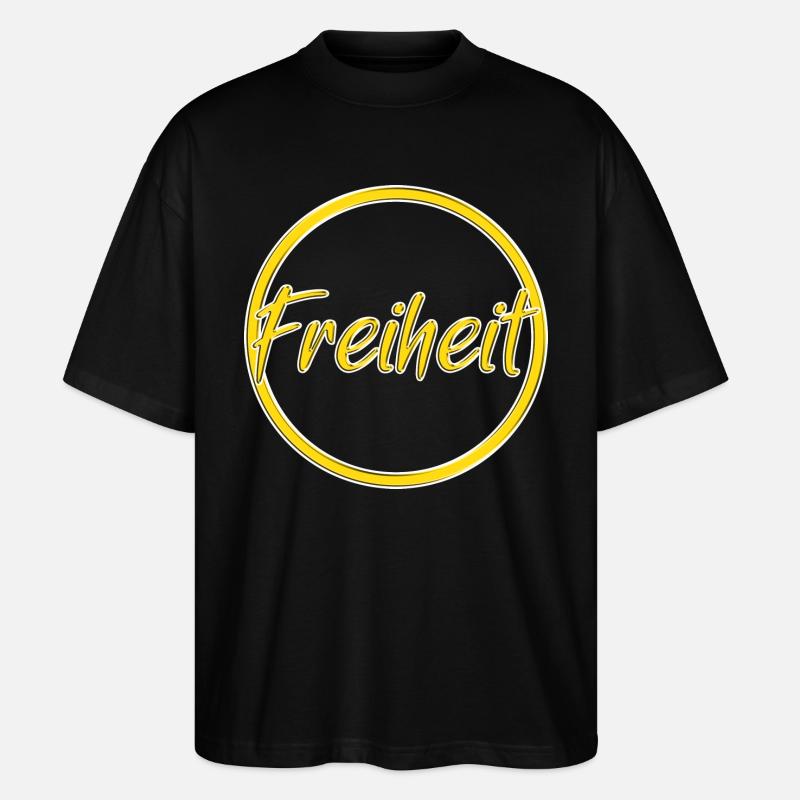 Freiheit - Stanley/Stella Oversized Unisex Bio T-Shirt Blaster 2.0 - Schwarz