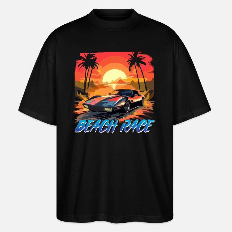 COURSE PLAGE - T-shirt bio Blaster 2.0 coupe oversize Stanley/Stella Unisexe - noir
