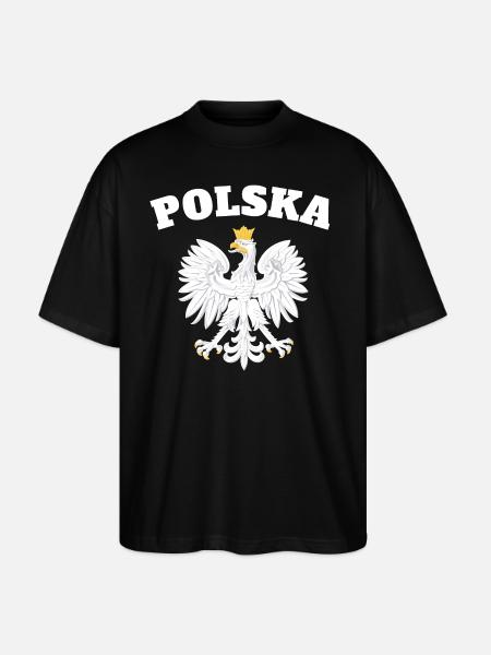 Polska - Stanley/Stella Oversized Unisex Bio T-Shirt Blaster 2.0 - Schwarz