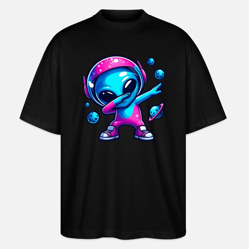 Alien Dab Danse D’anniversaire - T-shirt bio Blaster 2.0 coupe oversize Stanley/Stella Unisexe - noir