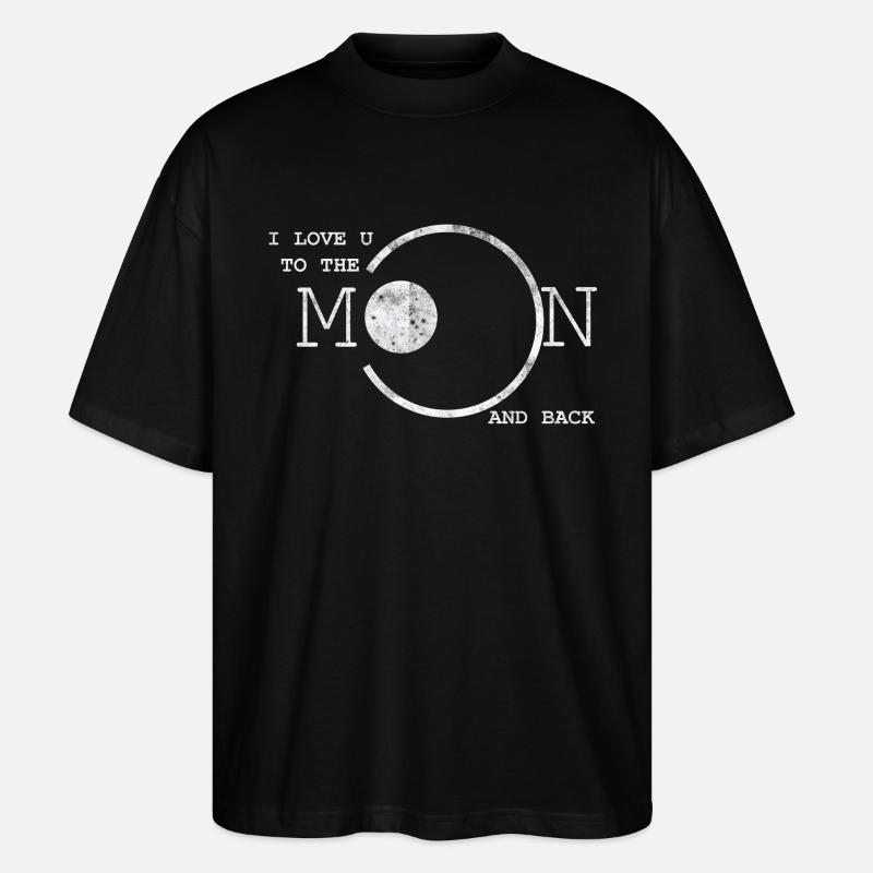 I love U - Stanley/Stella Oversized Unisex Bio T-Shirt Blaster 2.0 - Schwarz