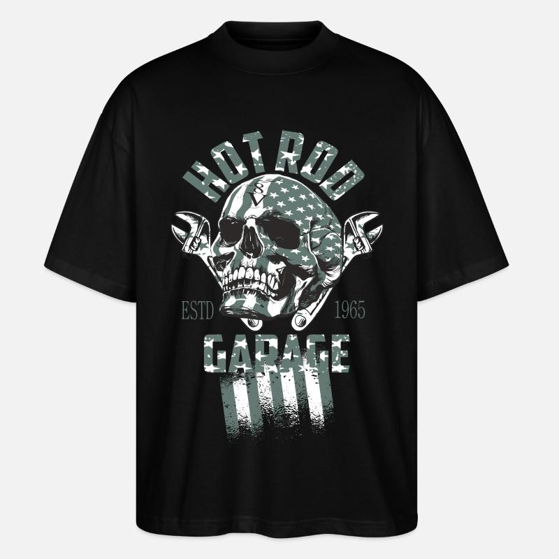 Hot Rod Garage - Stanley/Stella Oversized Unisex Bio T-Shirt Blaster 2.0 - Schwarz