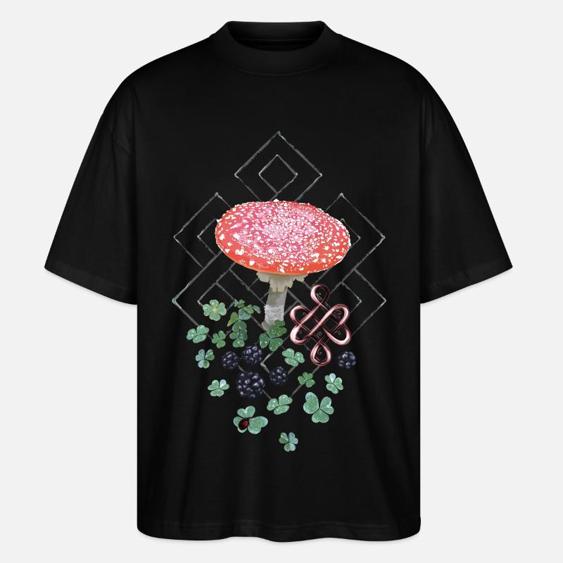 Trèfle Lucky Toadstool - T-shirt bio Blaster 2.0 coupe oversize Stanley/Stella Unisexe - noir