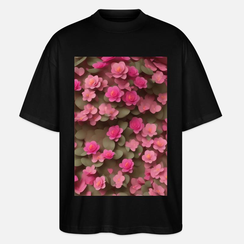 Blumen Kunst - Stanley/Stella Oversized Unisex Bio T-Shirt Blaster 2.0 - Schwarz