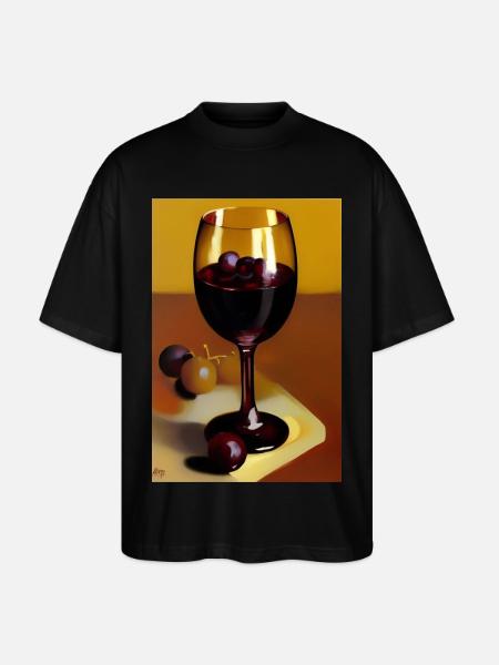 Wein Trinker - Stanley/Stella Oversized Unisex Bio T-Shirt Blaster 2.0 - Schwarz
