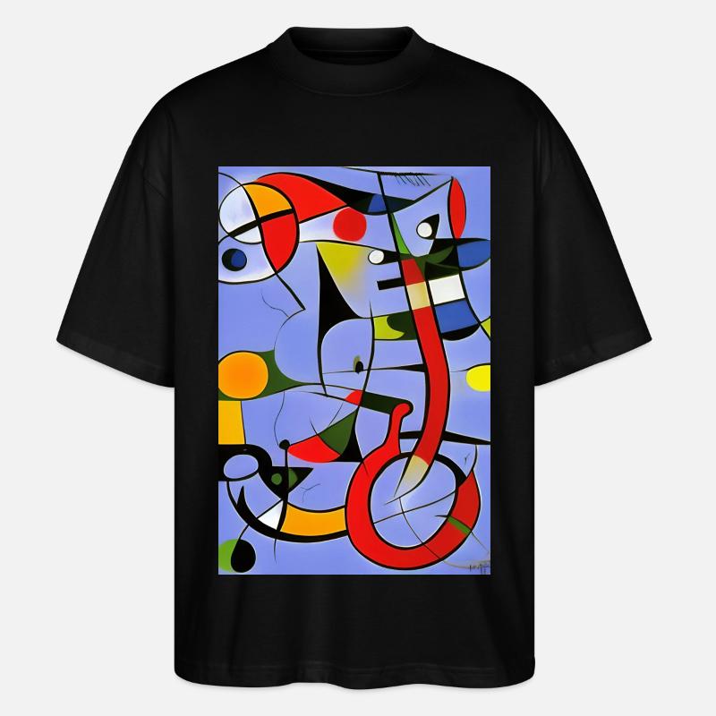 Abstrakte Kunst - Stanley/Stella Oversized Unisex Bio T-Shirt Blaster 2.0 - Schwarz