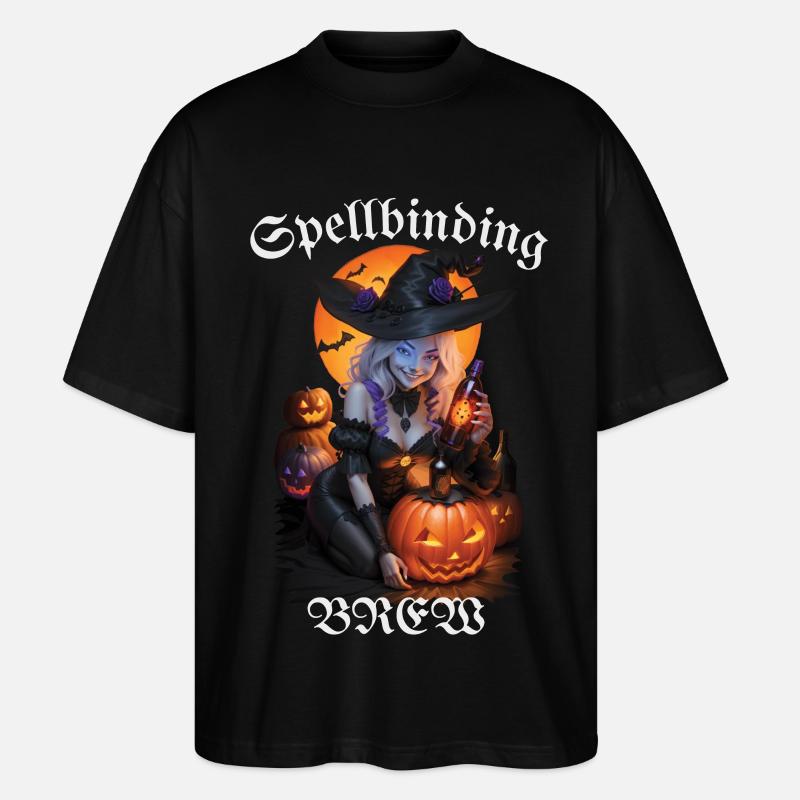 Spellbinding Halloween Beer - Stanley/Stella Oversized Unisex Organic T-shirt Blaster 2.0 - black