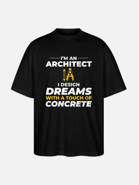 Architect Dreams Concrete Design Construction - Stanley/Stella Oversized Unisex Organic T-shirt Blaster 2.0 - black