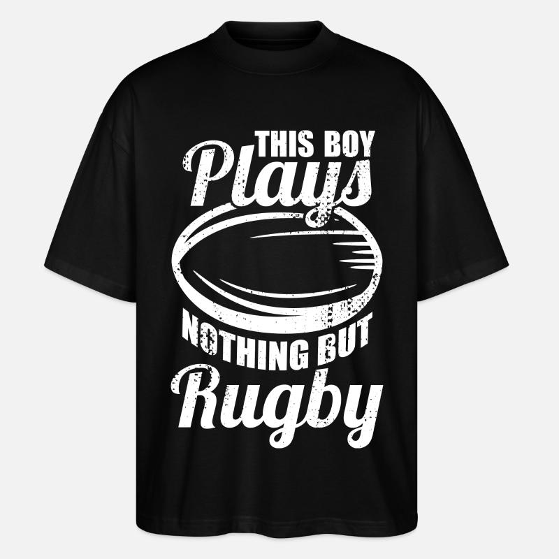 Rugby Junge - Stanley/Stella Oversized Unisex Bio T-Shirt Blaster 2.0 - Schwarz