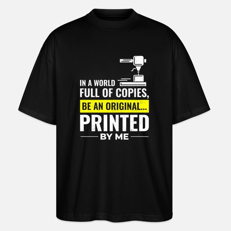 Imprimante 3D Impression 3D - T-shirt bio Blaster 2.0 coupe oversize Stanley/Stella Unisexe - noir