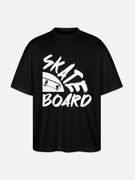 Skateboard Skater Skating - Stanley/Stella Oversized Unisex Organic T-shirt Blaster 2.0 - black
