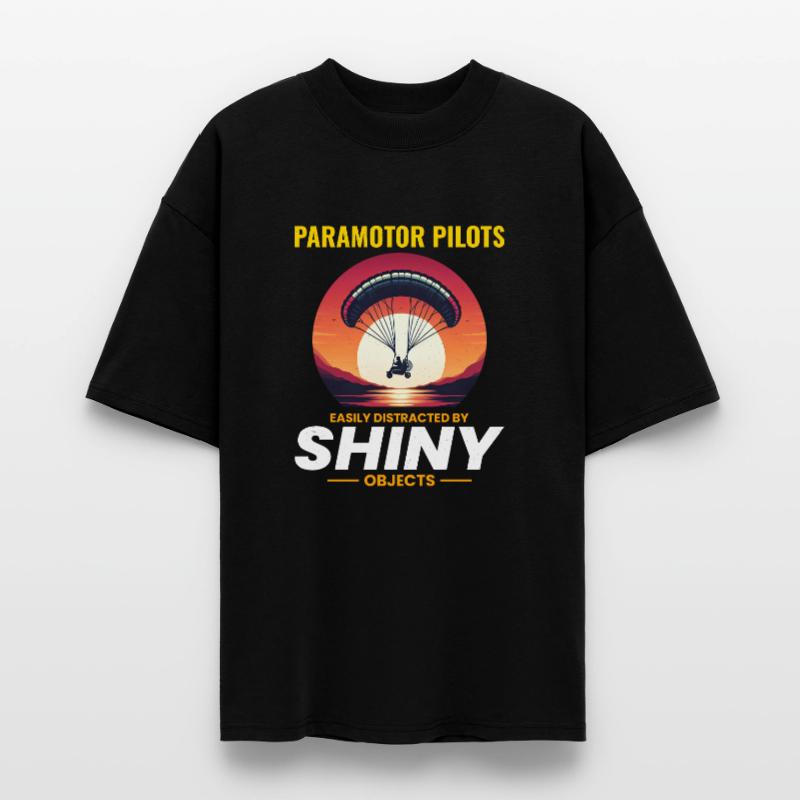 Paramotor Pilot Paramotoring Powered Paraglider Stanley/Stella Oversized Unisex Organic T-shirt Blaster 2.0