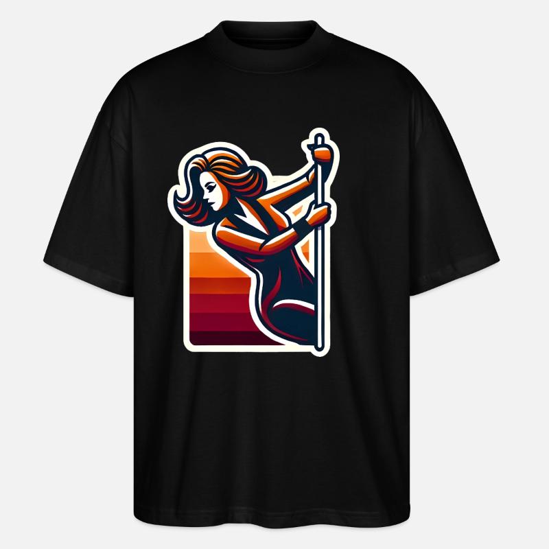 Funny Stripper Silhouette Design - Stanley/Stella Oversized Unisex Organic T-shirt Blaster 2.0 - black