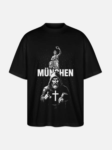 Mönch von München - Stanley/Stella Oversized Unisex Bio T-Shirt Blaster 2.0 - Schwarz