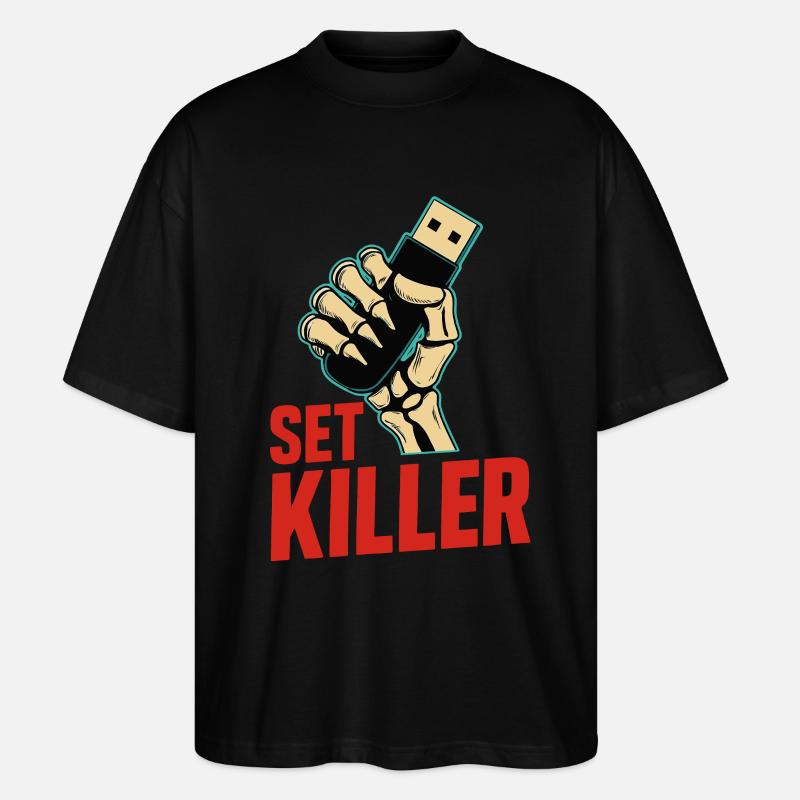 Set Killer – DJ Power - Stanley/Stella Oversized Unisex Bio T-Shirt Blaster 2.0 - Schwarz