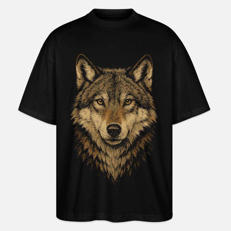Wolfs Design - Stanley/Stella Oversized Unisex Bio T-Shirt Blaster 2.0 - Schwarz