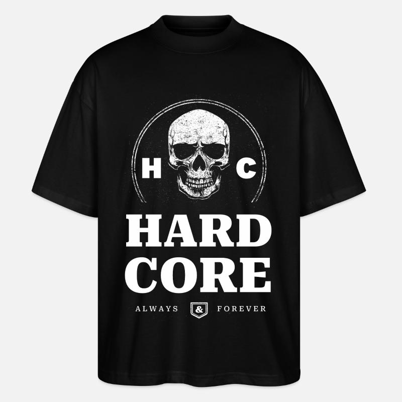 Schädel Hardcore - Stanley/Stella Oversized Unisex Bio T-Shirt Blaster 2.0 - Schwarz