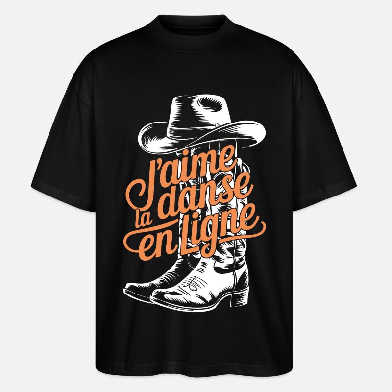 Cowboy Chic Line Dance - Stanley/Stella Oversized Unisex Bio T-Shirt Blaster 2.0 - Schwarz