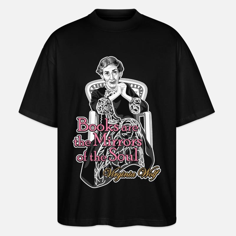 Virginia Woolf BÜCHER - Stanley/Stella Oversized Unisex Bio T-Shirt Blaster 2.0 - Schwarz