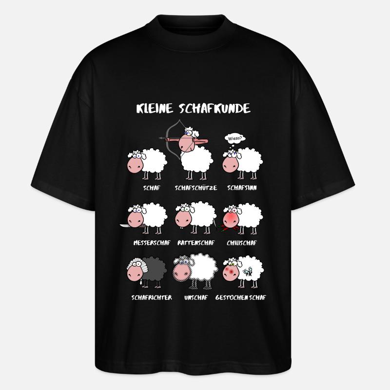 Kleine Schafkunde - Stanley/Stella Oversized Unisex Bio T-Shirt Blaster 2.0 - Schwarz