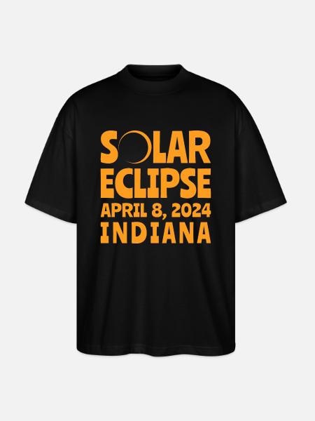 Solar Eclipse 2024 Indiana - Stanley/Stella Oversized Unisex Organic T-shirt Blaster 2.0 - black