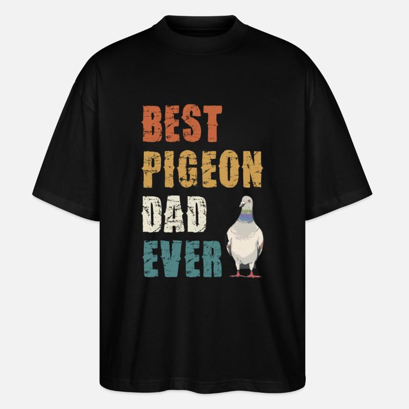 Bester Tauben Papa Aller Zeiten - Stanley/Stella Oversized Unisex Bio T-Shirt Blaster 2.0 - Schwarz