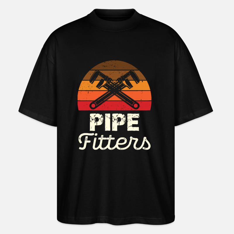 Tuyauteurs Style Rétro Graphique - T-shirt bio Blaster 2.0 coupe oversize Stanley/Stella Unisexe - noir