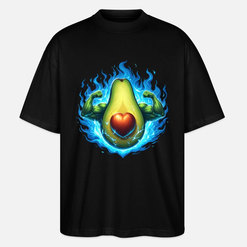 Starke Avocado - Stanley/Stella Oversized Unisex Bio T-Shirt Blaster 2.0 - Schwarz