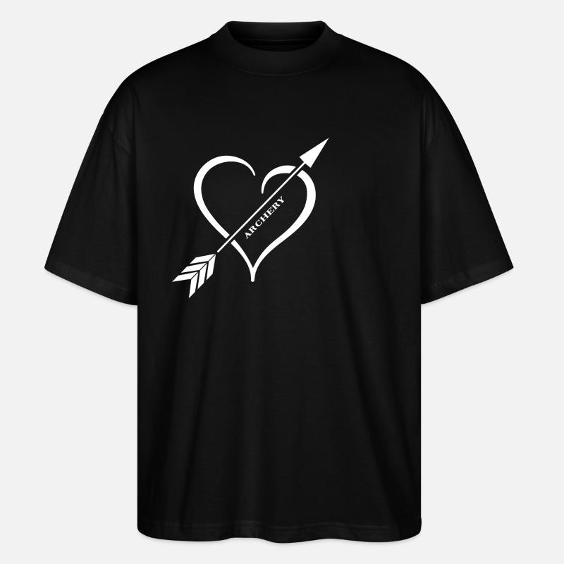 Bogenschießen Bogenparcours Bogenschütze - Stanley/Stella Oversized Unisex Bio T-Shirt Blaster 2.0 - Schwarz