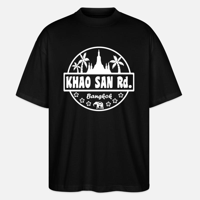 Khao San Thaïlande - T-shirt bio Blaster 2.0 coupe oversize Stanley/Stella Unisexe - noir