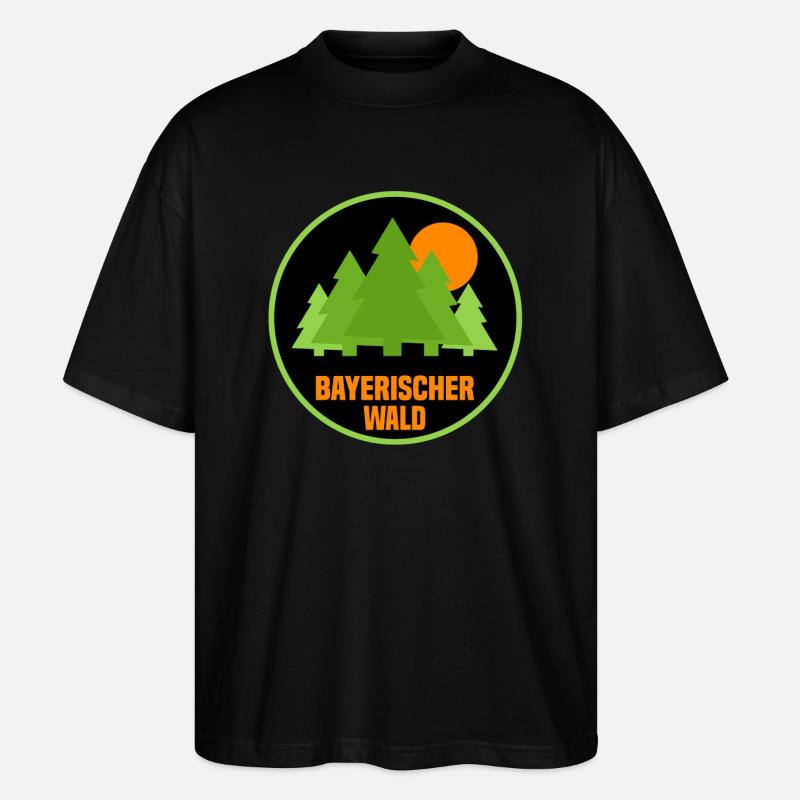 Bayerischer Wald - Stanley/Stella Oversized Unisex Bio T-Shirt Blaster 2.0 - Schwarz