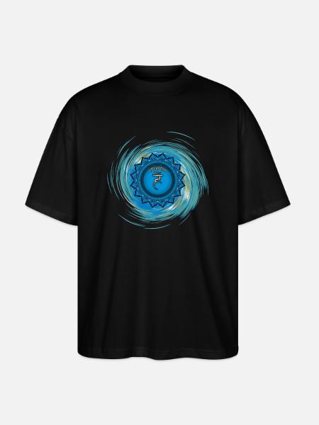 Vishuddha Fifth Chakra - Stanley/Stella Oversized Unisex Organic T-shirt Blaster 2.0 - black