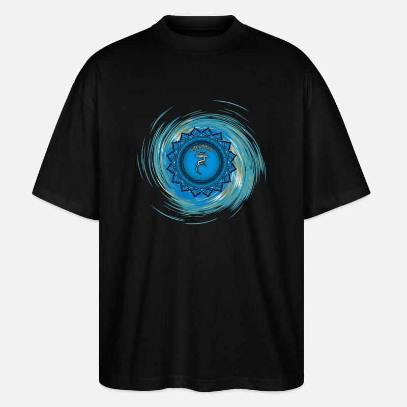 Vishuddha Fünftes Chakra - Stanley/Stella Oversized Unisex Bio T-Shirt Blaster 2.0 - Schwarz