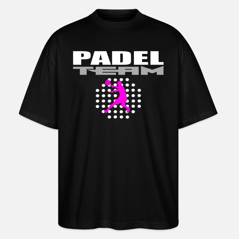 Équipe de padel - T-shirt bio Blaster 2.0 coupe oversize Stanley/Stella Unisexe - noir