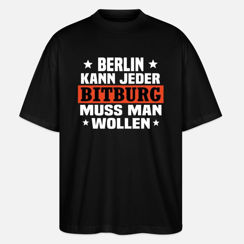 Bitburg - Stanley/Stella Oversized Unisex Bio T-Shirt Blaster 2.0 - Schwarz