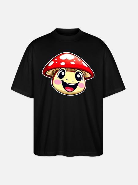 Funny little toadstool - Stanley/Stella Oversized Unisex Organic T-shirt Blaster 2.0 - black