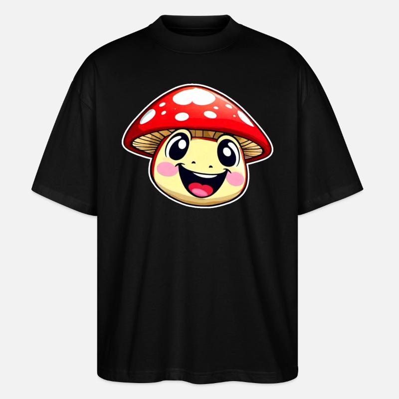 Funny little toadstool - Stanley/Stella Oversized Unisex Organic T-shirt Blaster 2.0 - black