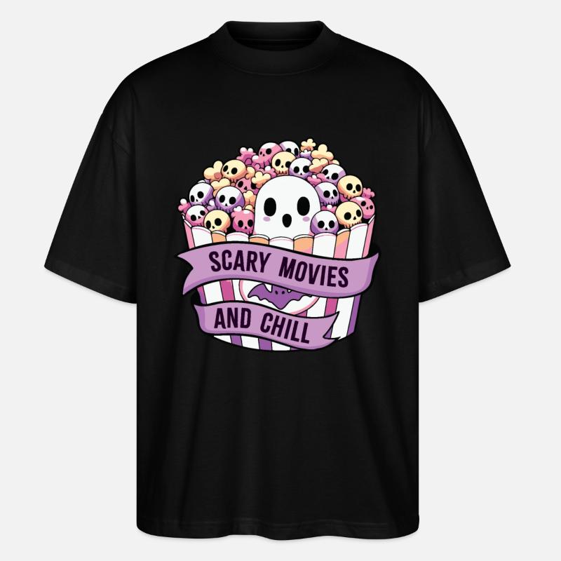 Gruselfilme und Chill - Stanley/Stella Oversized Unisex Bio T-Shirt Blaster 2.0 - Schwarz