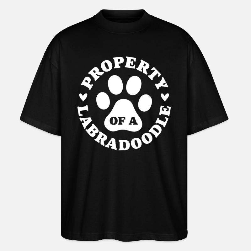 Propriété d’un Labradoodle - T-shirt bio Blaster 2.0 coupe oversize Stanley/Stella Unisexe - noir