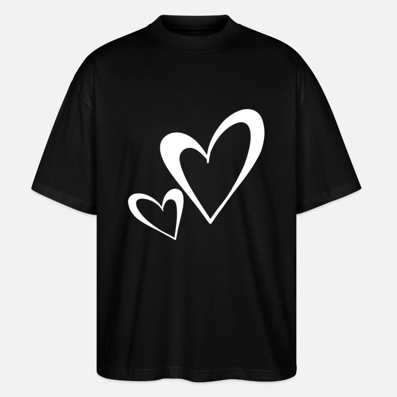Cœur - T-shirt bio Blaster 2.0 coupe oversize Stanley/Stella Unisexe - noir