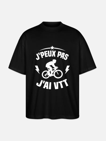 Je Peux Pas J'ai VTT - T-shirt bio Blaster 2.0 coupe oversize Stanley/Stella Unisexe - noir