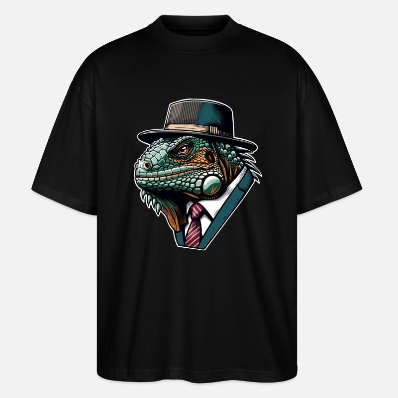 Leguan - Stanley/Stella Oversized Unisex Bio T-Shirt Blaster 2.0 - Schwarz
