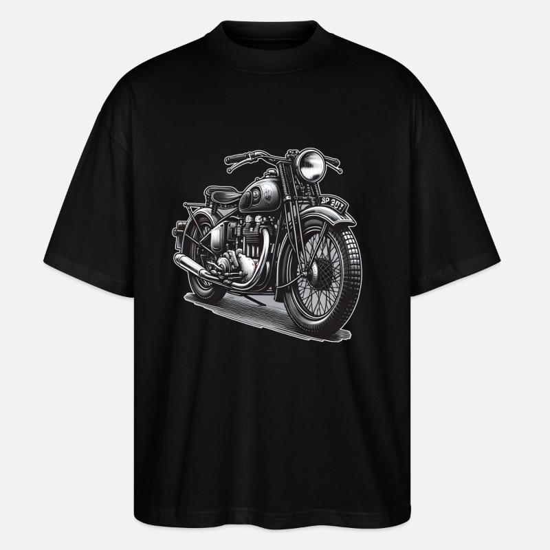 Motorrad Design - Stanley/Stella Oversized Unisex Bio T-Shirt Blaster 2.0 - Schwarz
