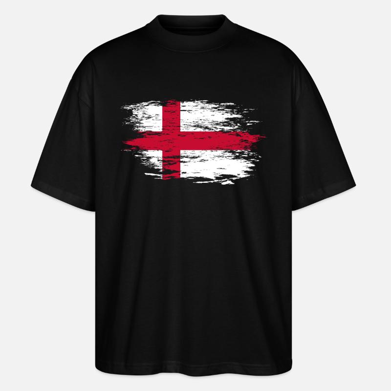 Drapeau anglais utilisé - T-shirt bio Blaster 2.0 coupe oversize Stanley/Stella Unisexe - noir