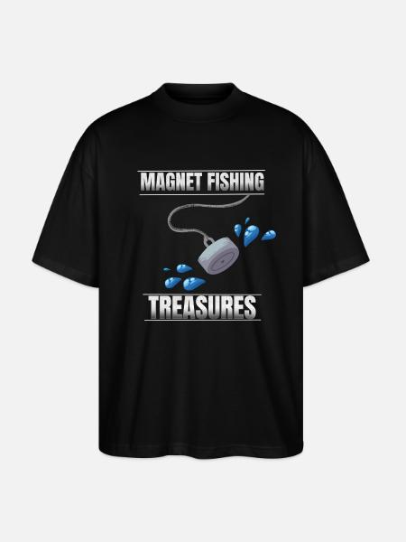 Magnetfischen - Stanley/Stella Oversized Unisex Bio T-Shirt Blaster 2.0 - Schwarz
