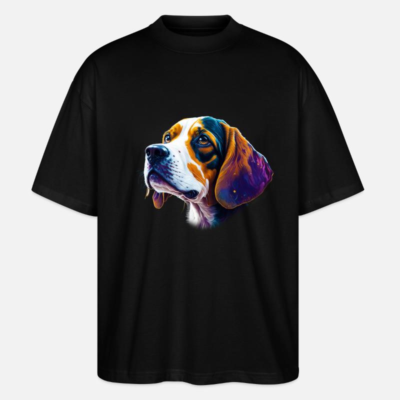 Beagle Abstract Art - Stanley/Stella Oversized Unisex Bio T-Shirt Blaster 2.0 - Schwarz