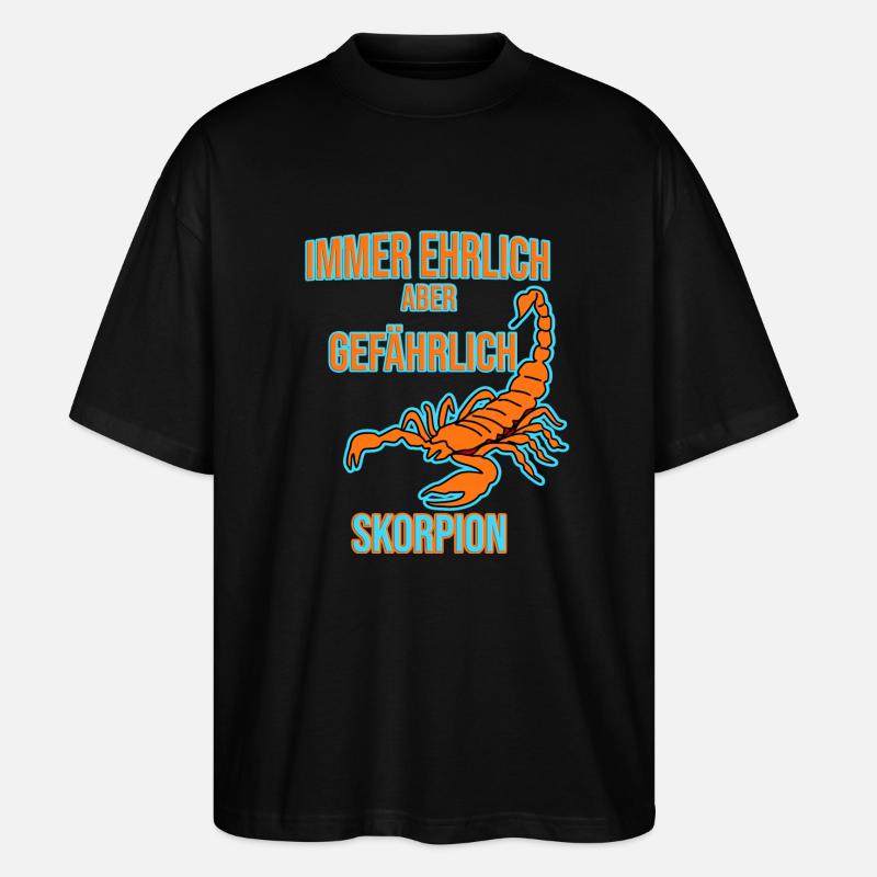 Skorpion Sternzeichen - Stanley/Stella Oversized Unisex Bio T-Shirt Blaster 2.0 - Schwarz