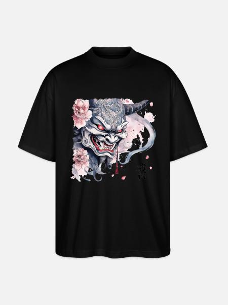 Japanese Hannya - Stanley/Stella Oversized Unisex Organic T-shirt Blaster 2.0 - black